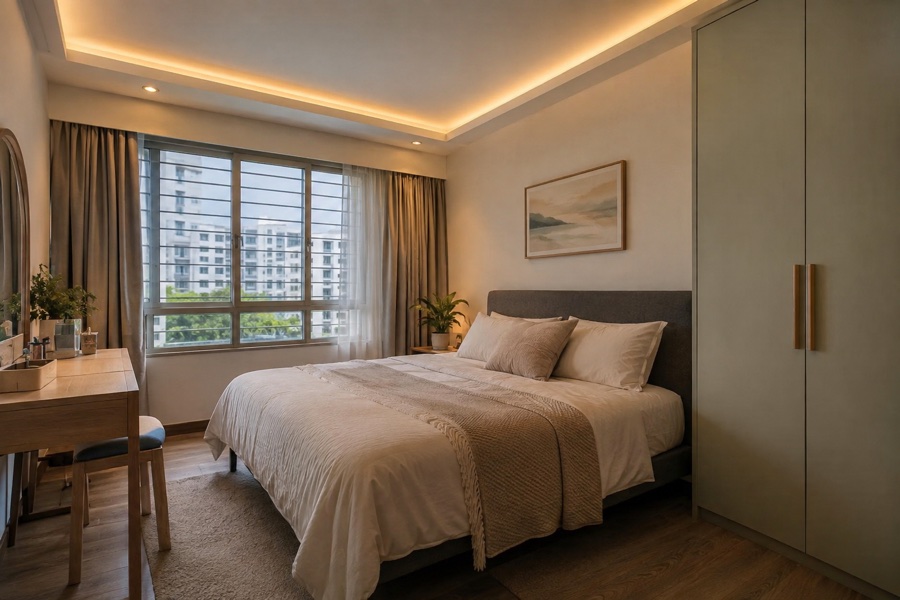 hdb false ceiling 03 service work and finished interior