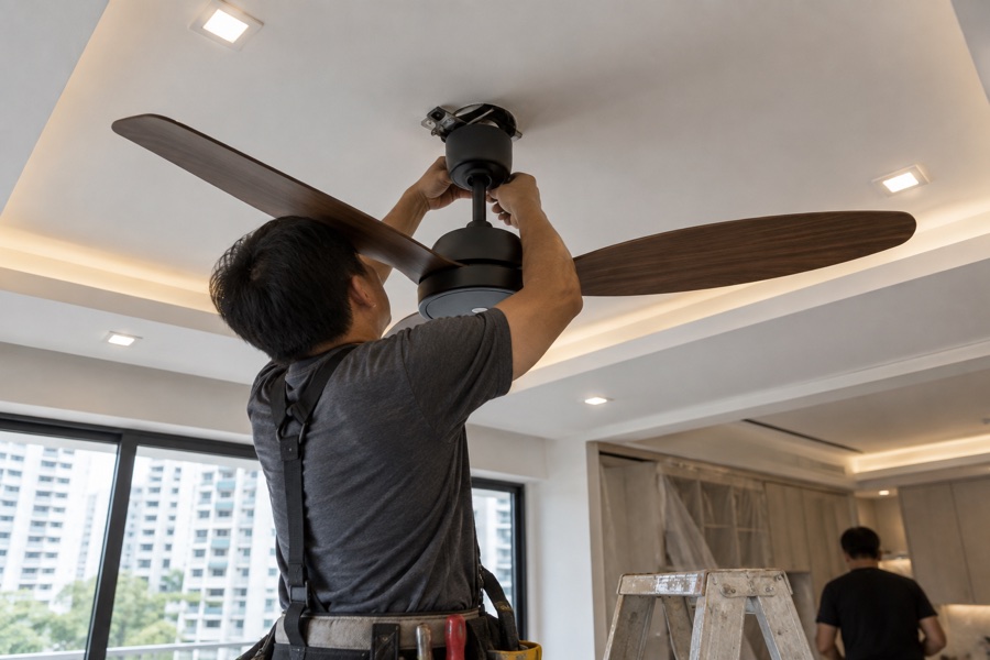 hdb false ceiling 05 service work and finished interior