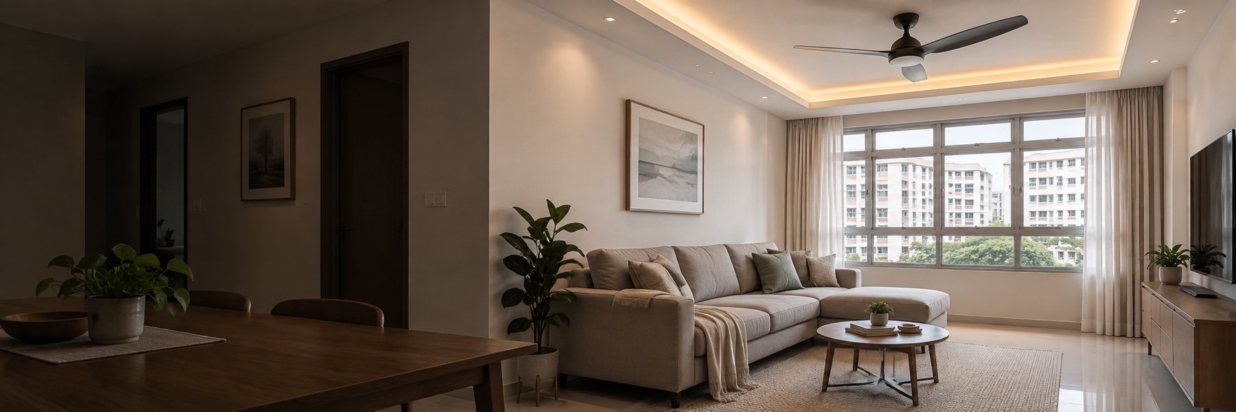 hdb false ceiling service scene